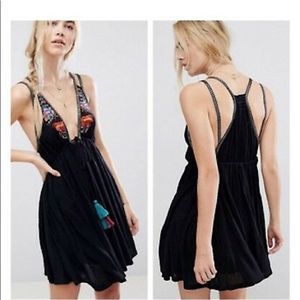 Free People Floral Embroidered Boho Tunic